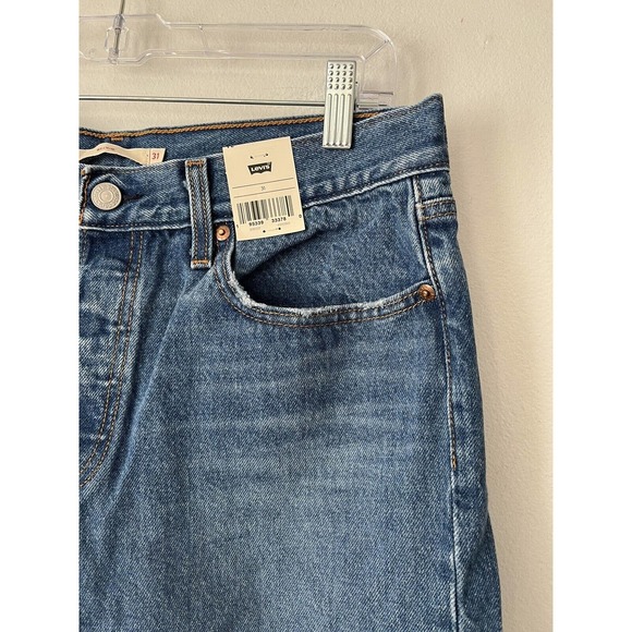 NWT Levi’s Wedgie Icon Fit Straight Leg High Rise Distressed Jeans Sz 31 - Picture 7 of 11